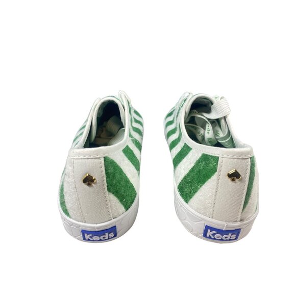 NEW Keds X Kate Spade W's 10 NY Kickstart Logo Foxing Terry Sneakers Green White - Picture 14 of 15